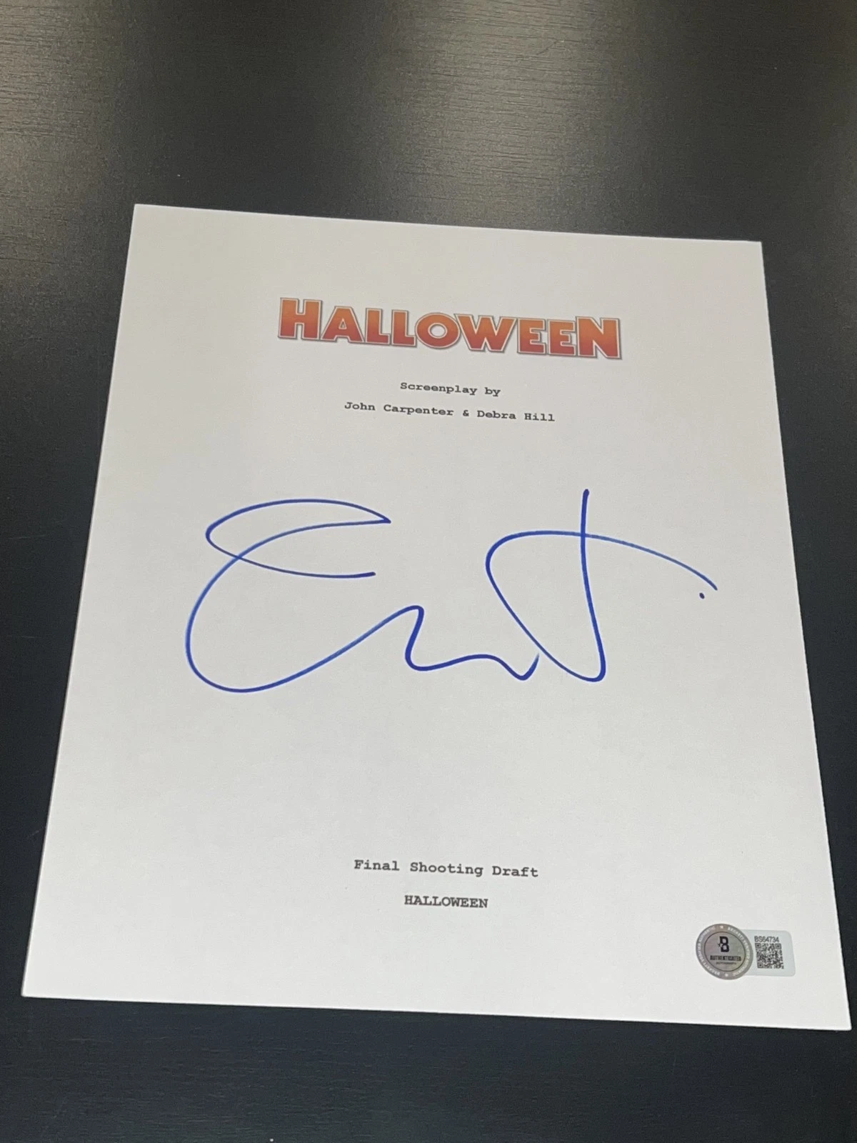 JAMIE LEE CURTIS SIGNED AUTOGRAPH MOVIE SCRIPT HALLOWEEN BECKETT BAS COA AUTO X2