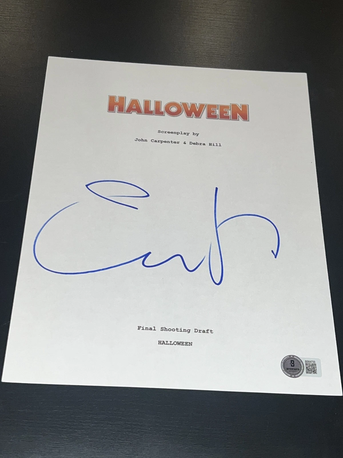 JAMIE LEE CURTIS SIGNED AUTOGRAPH MOVIE SCRIPT HALLOWEEN BECKETT BAS COA AUTO X3