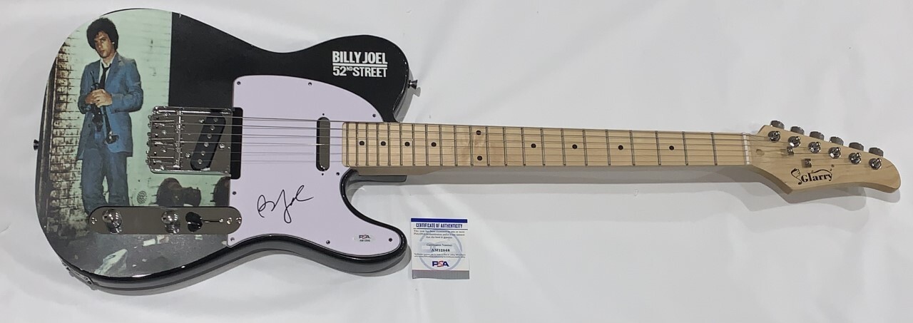 BILLY JOEL SIGNED CUSTOM ELECTRIC GUITAR 52ND STREET VERY RARE PSA COA