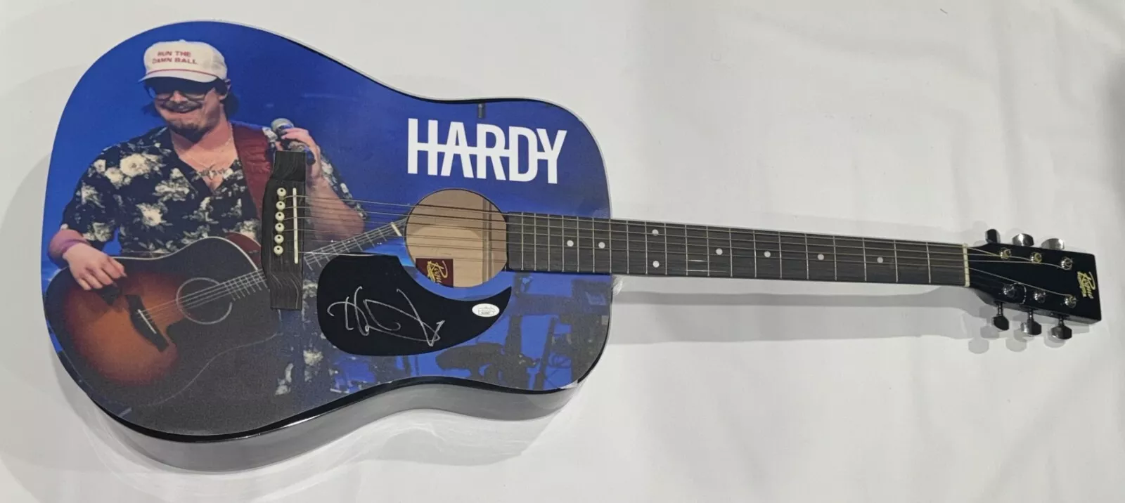 HARDY SIGNED FULL SIZE CUSTOM ACOUSTIC GUITAR MICHAEL WILSON JSA COA