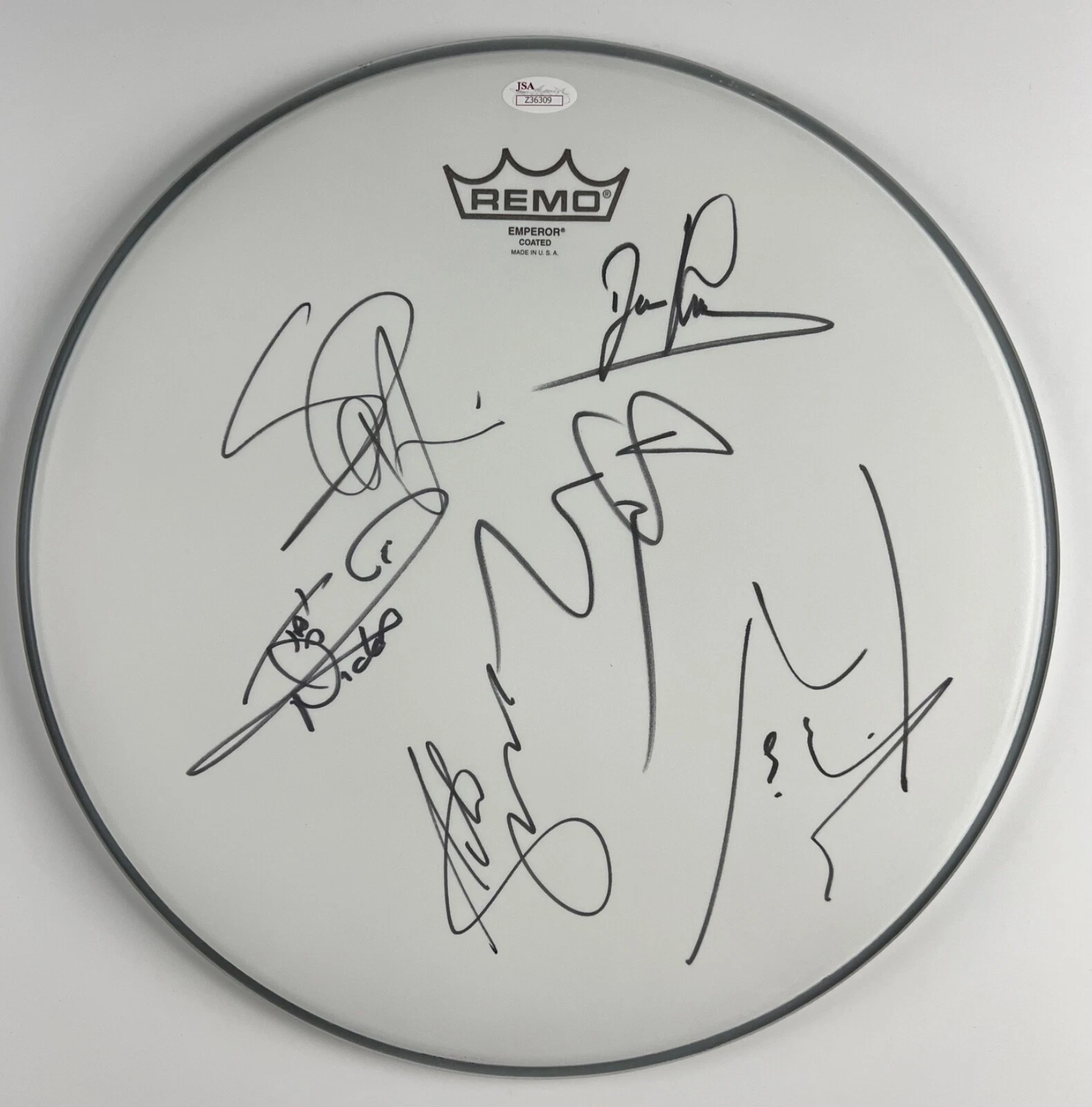 Iron Maiden Autograph Signed Drum Head JSA COA 14