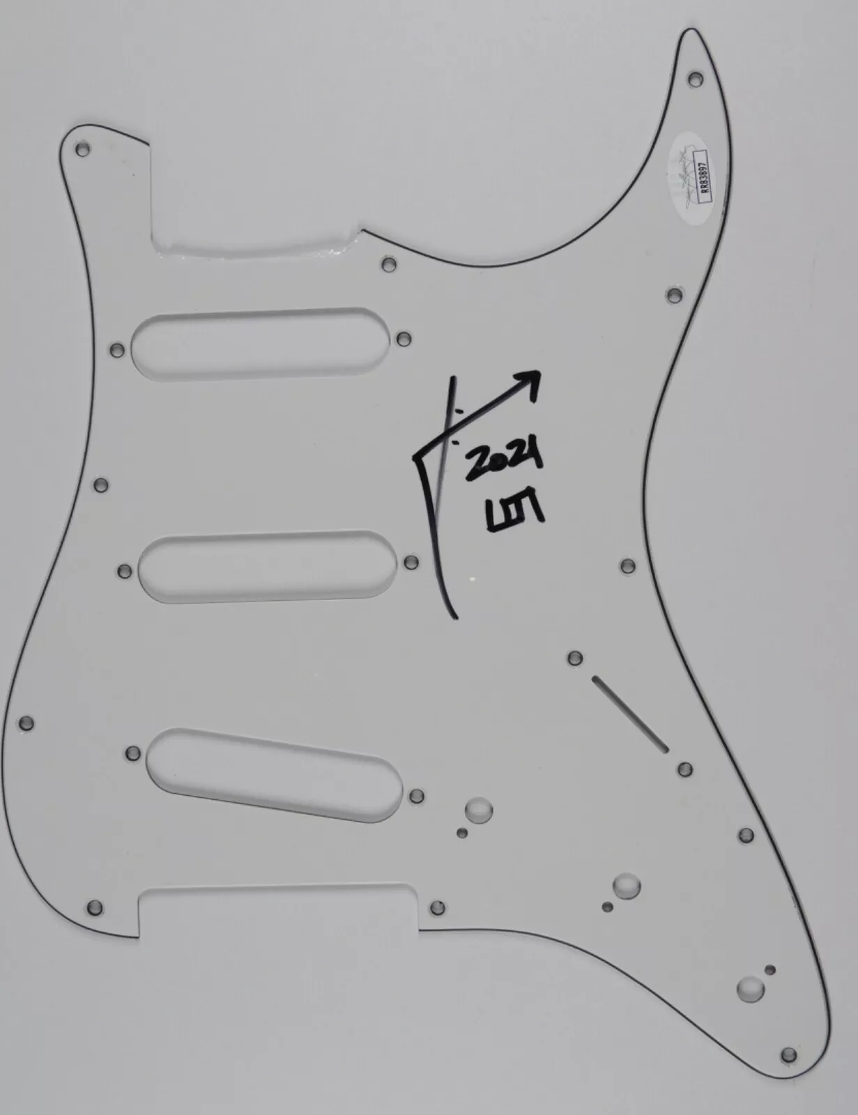 Jared Leto JSA Autograph Signed Guitar Guard Strat Kickplate