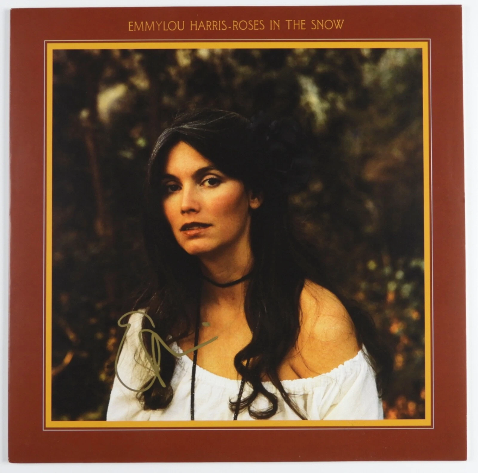 Emmylou Harris JSA Signed Autograph Album Record Vinyl Roses In The Snow