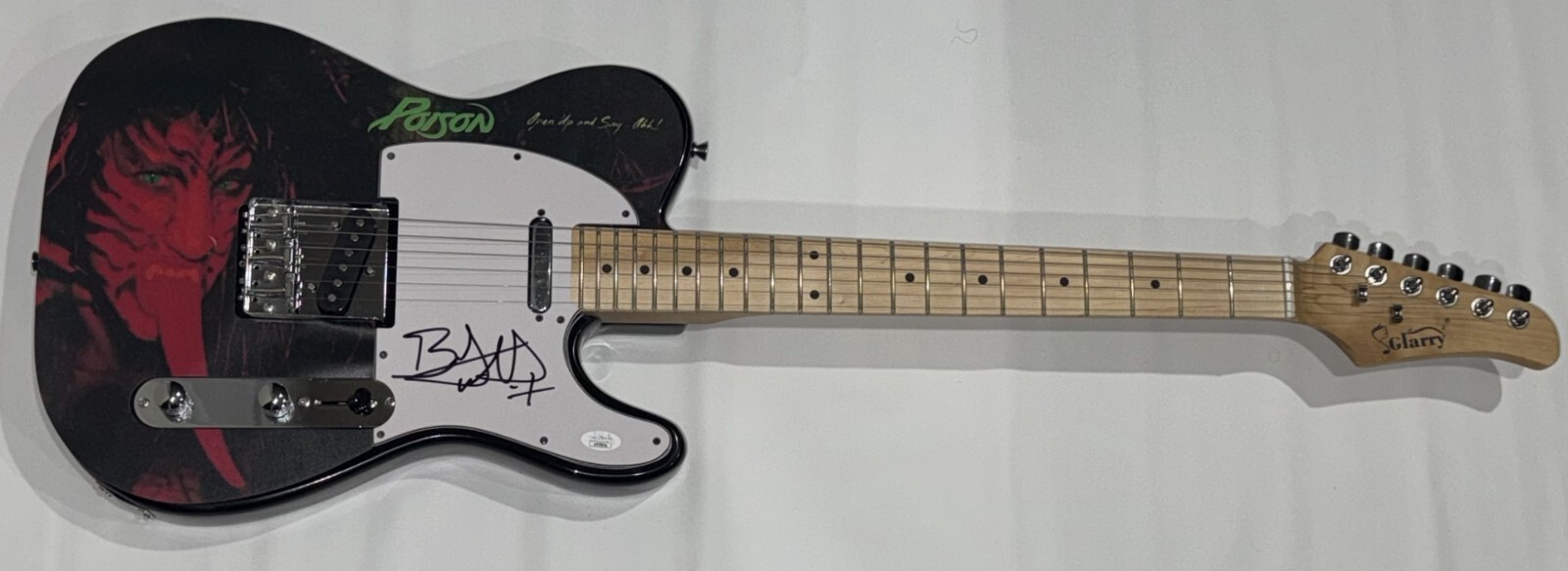 BRET MICHAELS SIGNED POISON OPEN UP AND SAY...  AHH! ELECTRIC GUITAR JSA COA