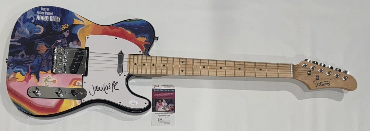 JOHN LODGE SIGNED CUSTOM DAYS OF FUTURE PASSED GUITAR THE MOODY BLUES JSA COA