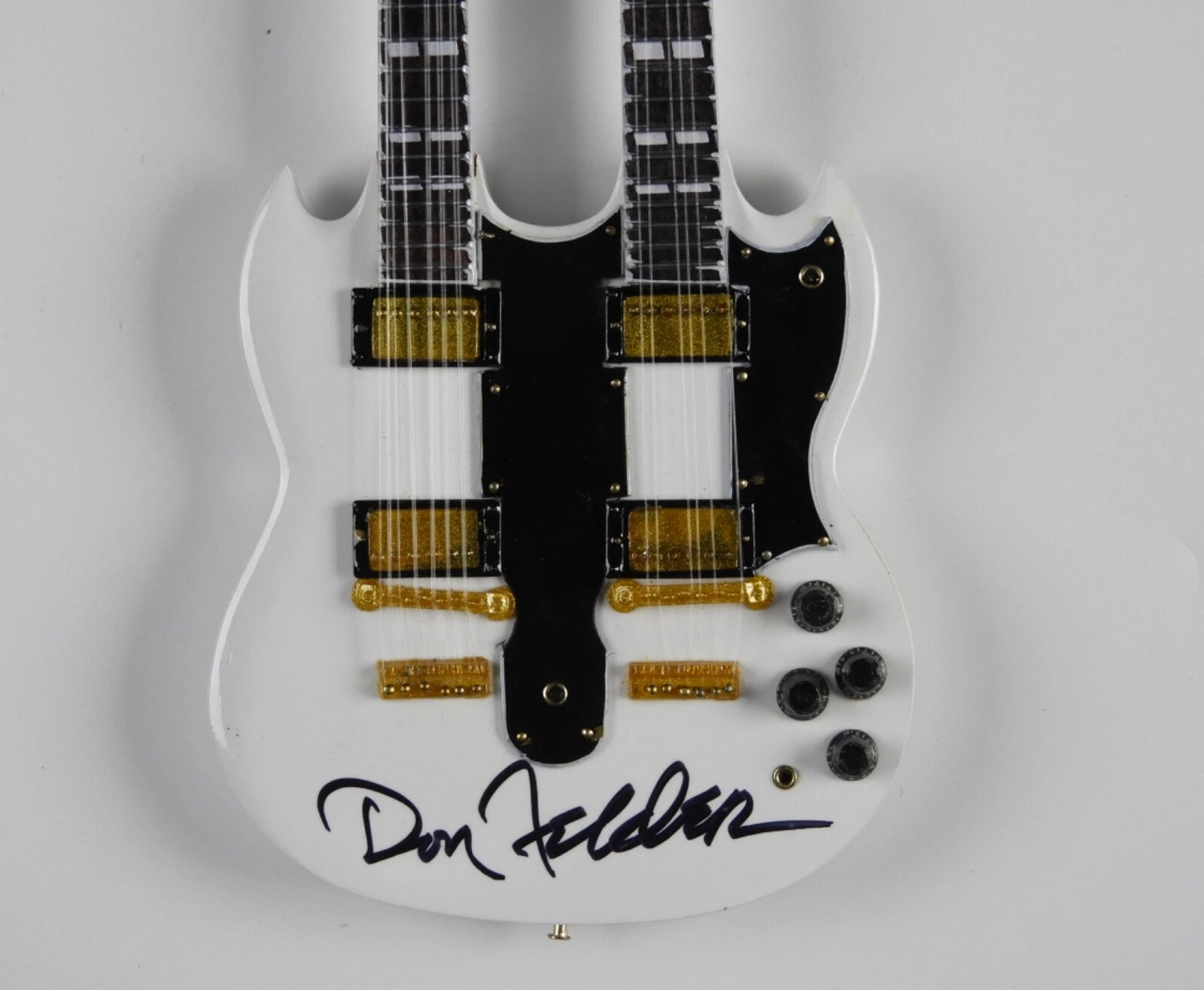 Don Felder The Eagles JSA  Autograph Signed Mini Guitar Axe Heaven Scale