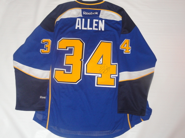 JAKE ALLEN SIGNED RBK ST. LOUIS BLUES 2019 STANLEY CUP JERSEY JSA COA LICENSED
