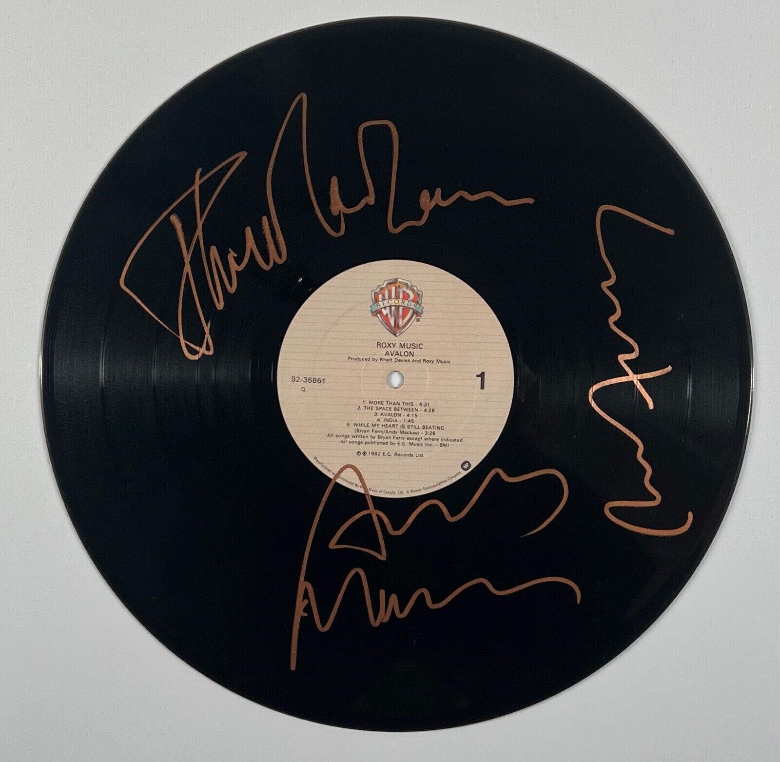 Roxy Music JSA Signed Autograph Album Record Vinyl Avalon Bryan Ferry +