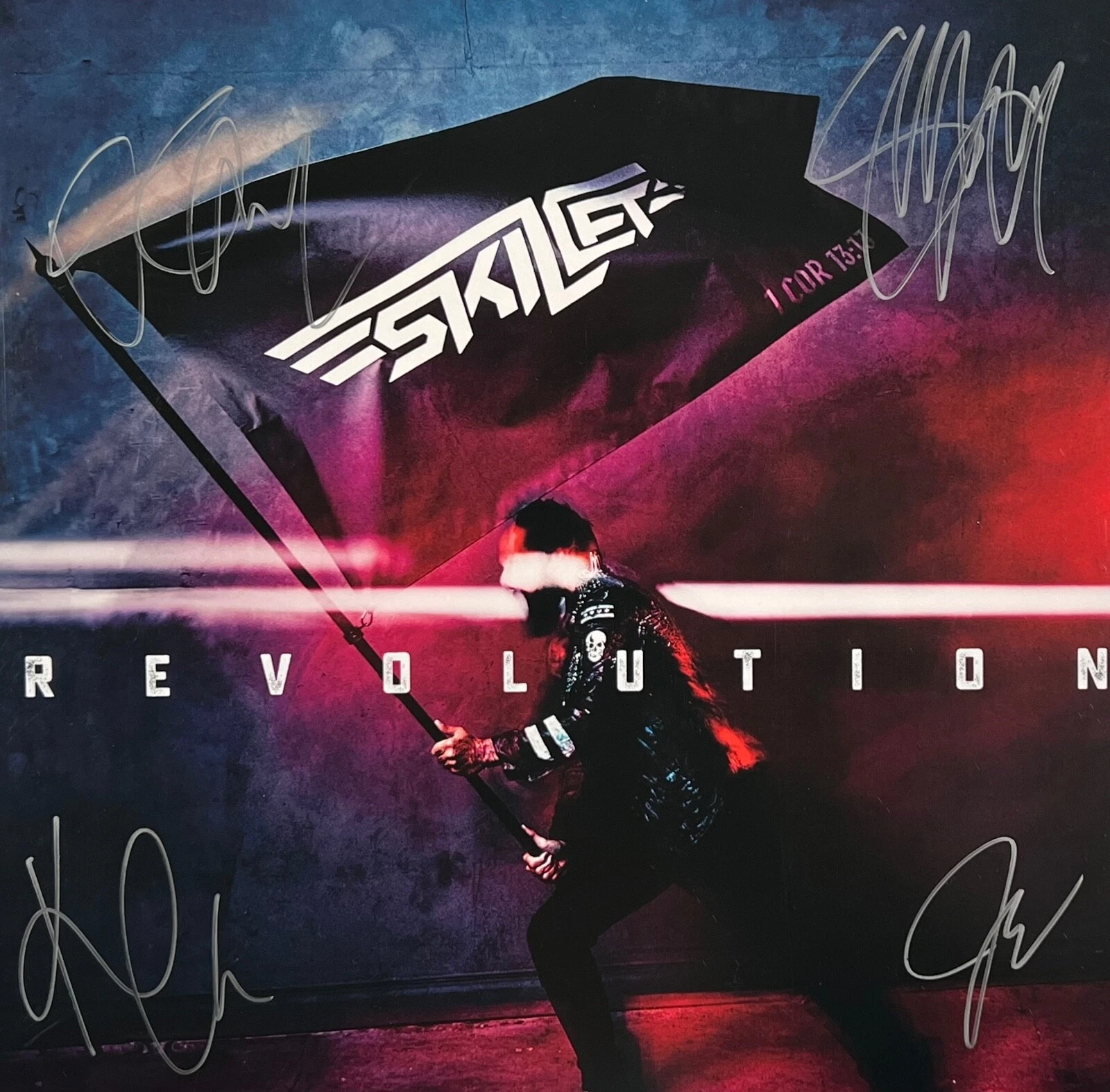Skillet JSA Signed Autograph Album Record Vinyl Revolution