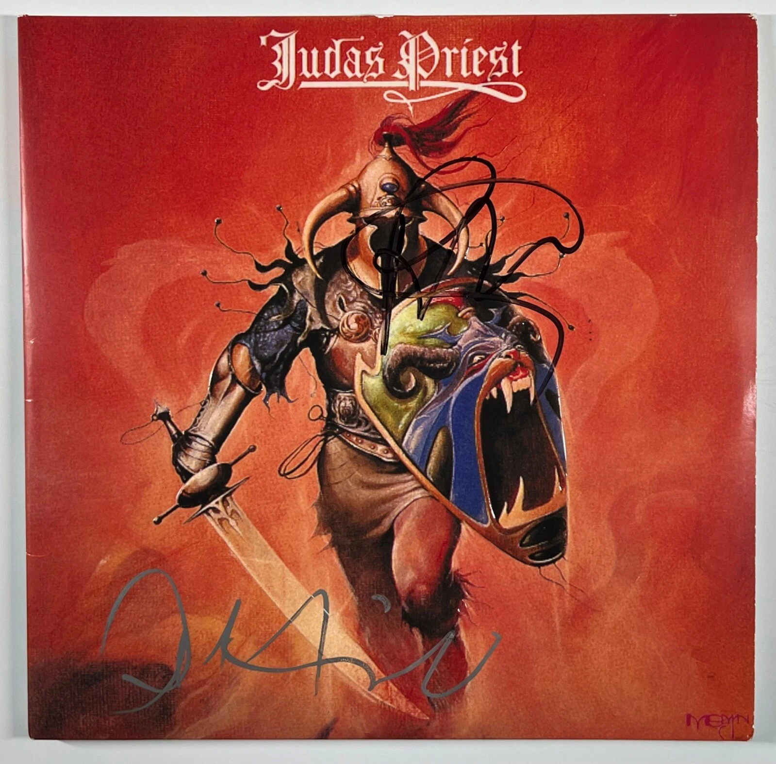 Judas Priest JSA Signed Autograph Album Vinyl Hero, Hero Rob Halford Ian Hill