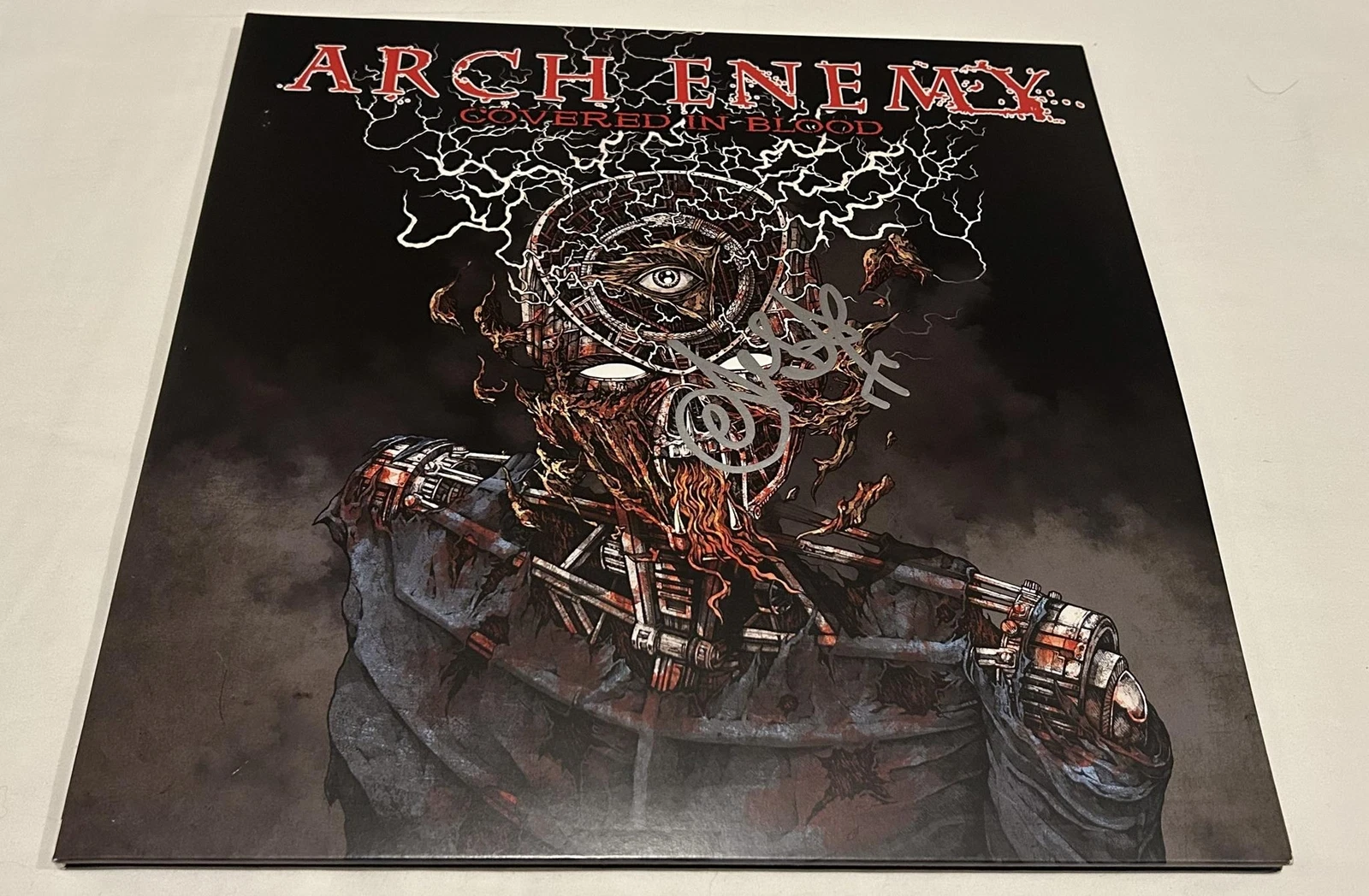 ALISSA WHITE-GLUZ SIGNED ARCH ENEMY COVERED IN BLOOD VINYL RECORD JSA