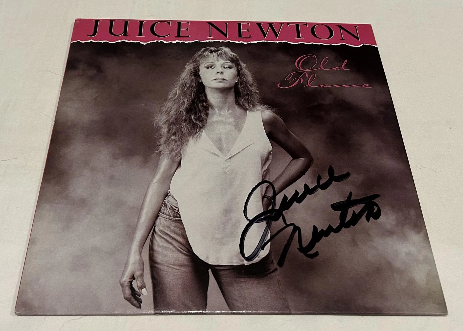 JUICE NEWTON SIGNED OLD FLAME VINYL RECORD JSA