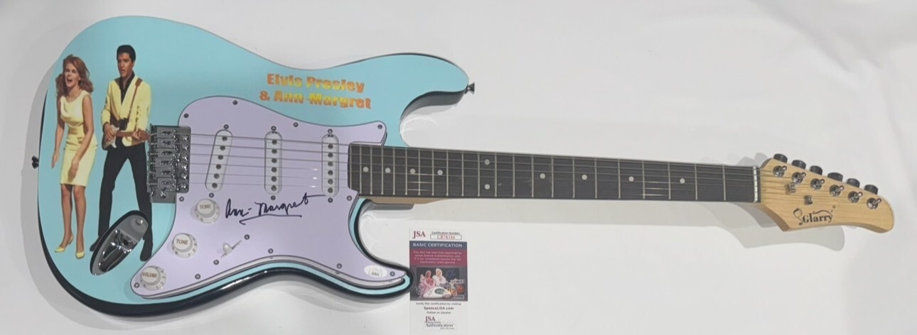ANN-MARGRET SIGNED CUSTOM ELECTRIC GUITAR ELVIS PRESLEY VIVA LAS VEGAS JSA COA
