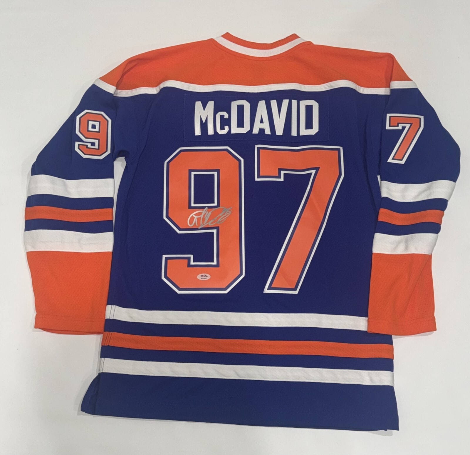 CONNOR MCDAVID SIGNED MITCHELL & NESS EDMONTON OILERS ROOKIE JERSEY PSA COA