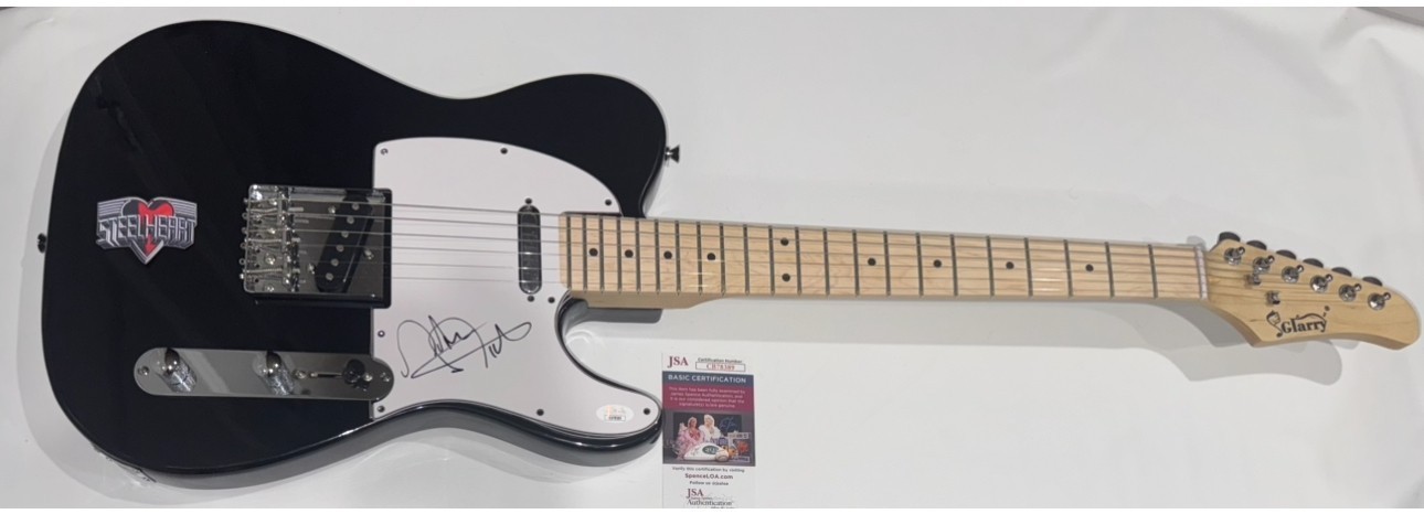 MILJENKO MATIJEVIC SIGNED BLACK ELECTRIC GUITAR STEELHEART JSA COA