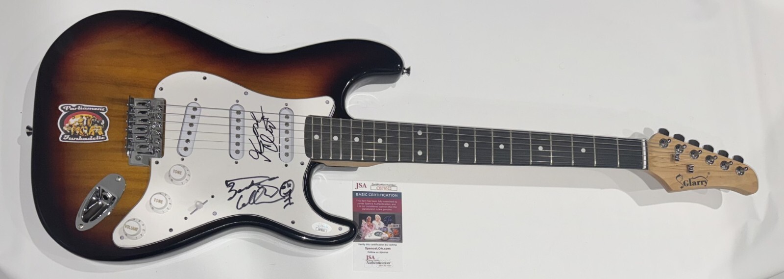 GEORGE CLINTON & BOOTSY COLLINS SIGNED GUITAR PARLIAMENT-FUNKADELIC JSA COA