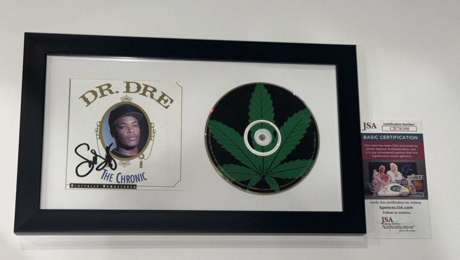 SNOOP DOGG SIGNED FRAMED THE CHRONIC CD DR. DRE DOGGY DOG JSA COA
