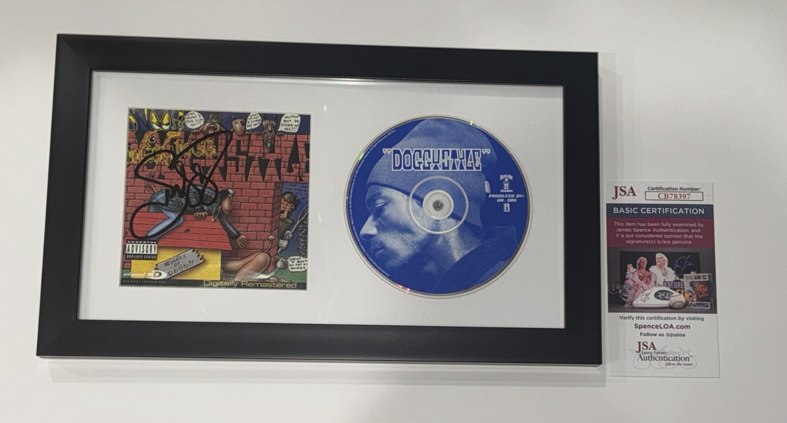 SNOOP DOGG SIGNED FRAMED DOGGYSTYLE CD DOGGY DOG JSA COA