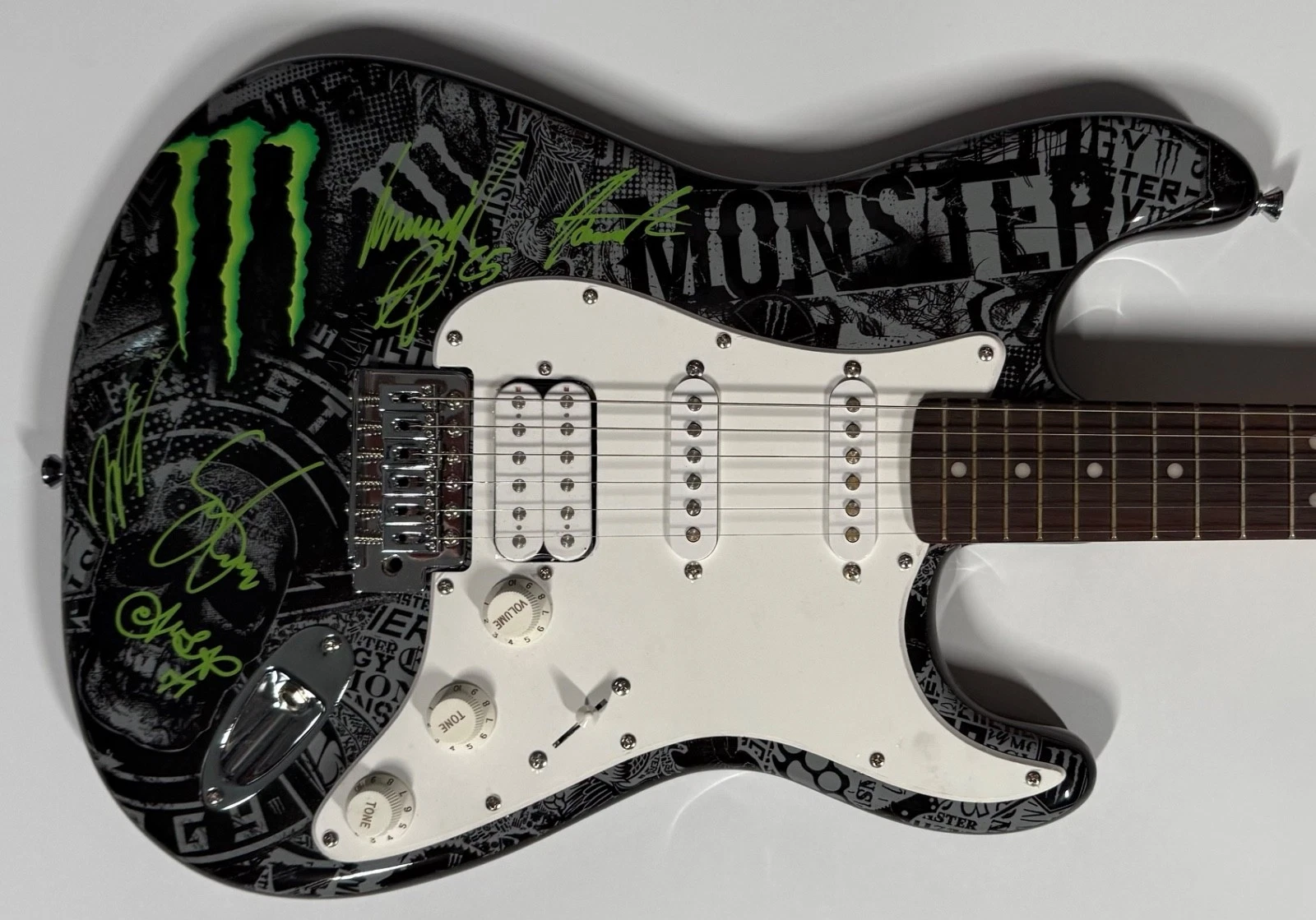 Arch Enemy ACOA Fully Autograph Signed Guitar Fender Squire