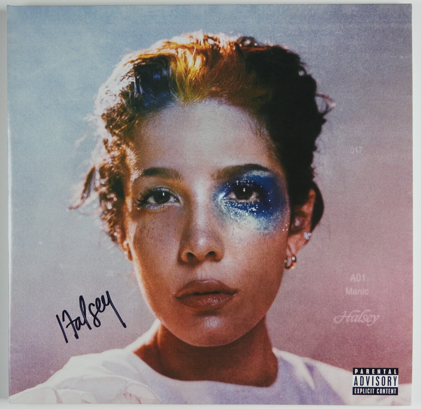 Halsey JSA Signed Autograph Manic Album Record Vinyl Pink and Blue Splatter