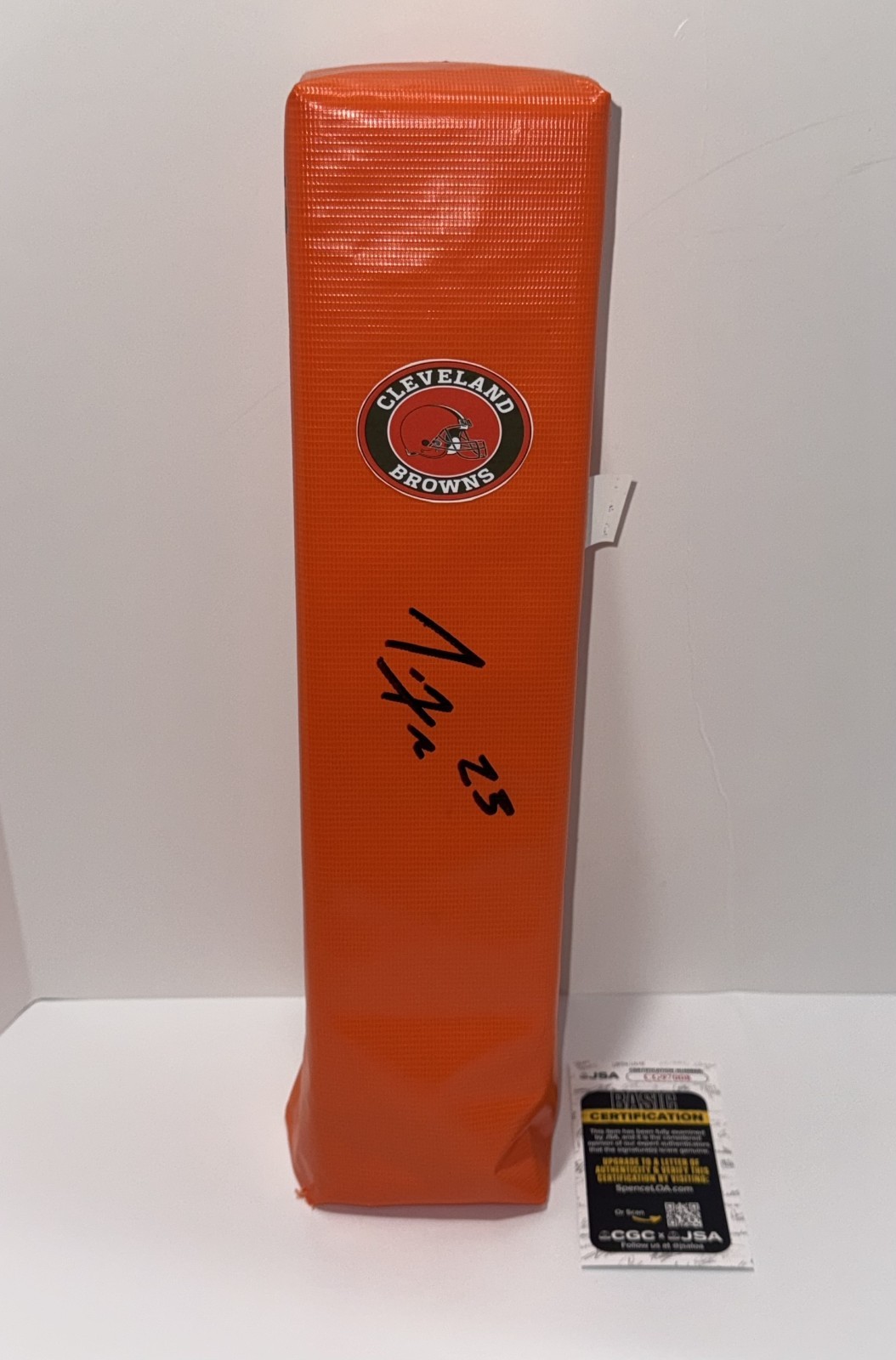 JOE HADEN SIGNED TOUCHDOWN PYLON CLEVELAND BROWNS JSA COA