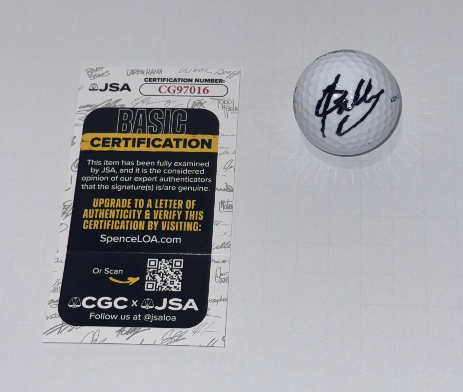 JOSE LUIS BALLESTER SIGNED MASTERS GOLF BALL PGA STAR JSA COA