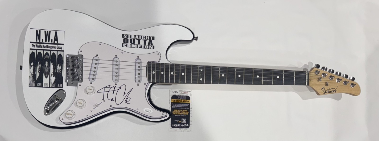 ICE CUBE SIGNED CUSTOM ELECTRIC GUITAR NWA STRAIGHT OUTTA COMPTON JSA COA