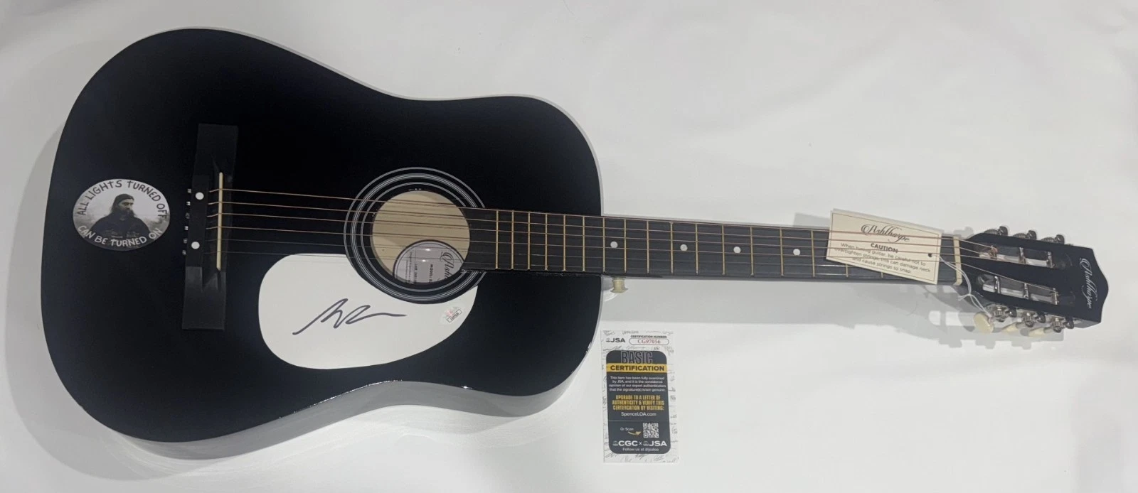 NOAH KAHAN SIGNED BLACK ACOUSTIC GUITAR AUTOGRAPHED STICK SEASON JSA COA