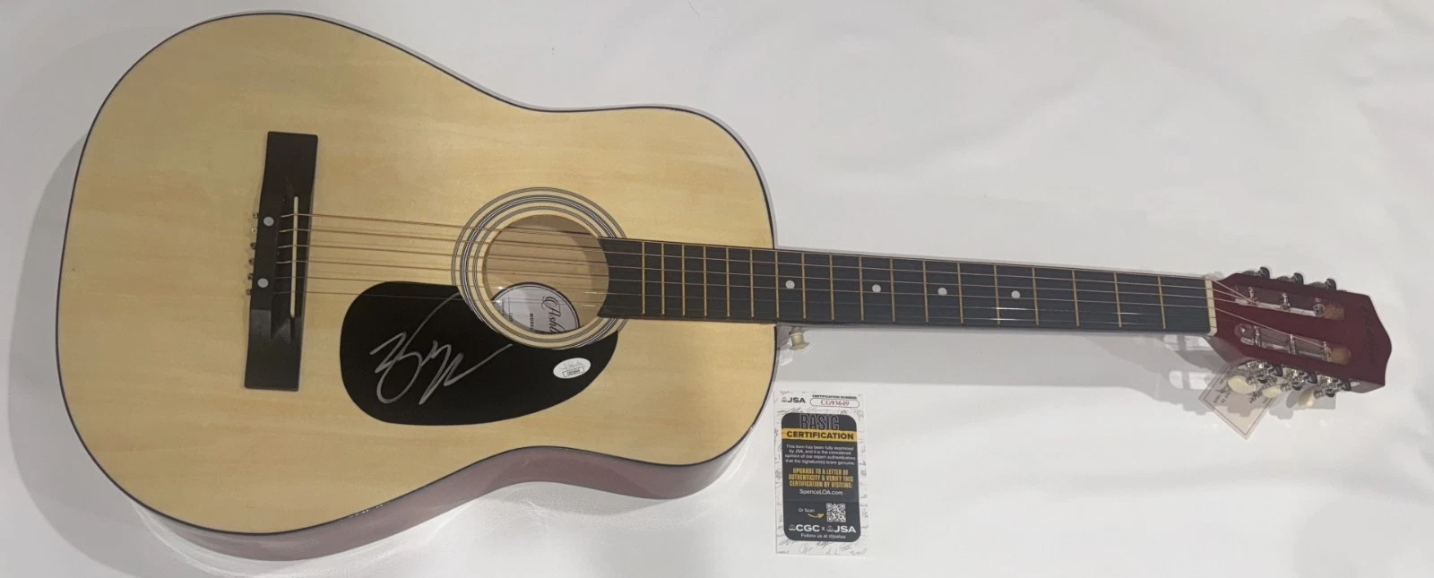 ZACH TOP SIGNED NATURAL ACOUSTIC GUITAR AUTOGRAPHED I NEVER LIE JSA COA