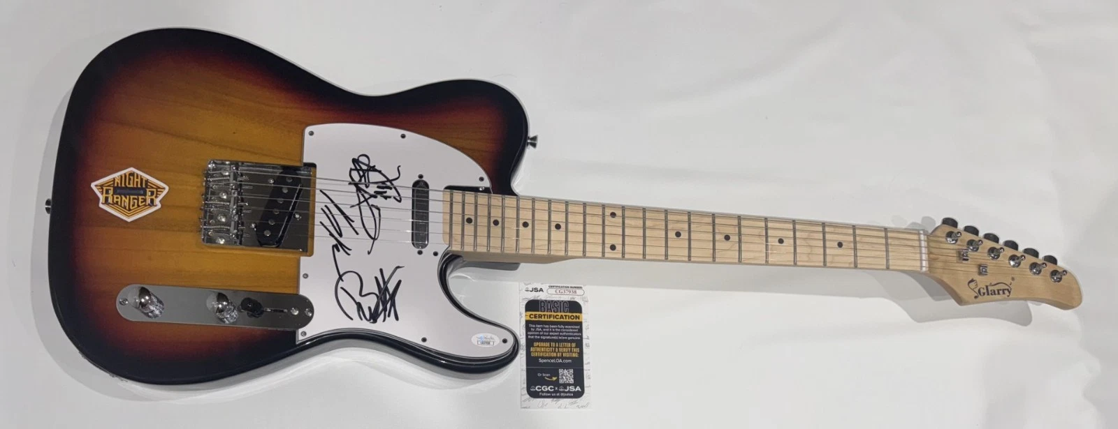 NIGHT RANGER SIGNED ELECTRIC GUITAR BRAD GILLIS JACK BLADES KEAGY JSA COA