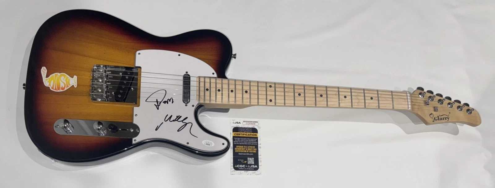 PHISH SIGNED SUNBURST ELECTRIC GUITAR TREY ANASTASIO MIKE GORDON JSA COA