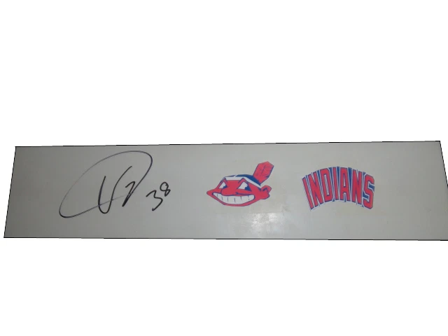 UBALDO JIMENEZ SIGNED CLEVELAND INDIANS PITCHING RUBBER MOUND