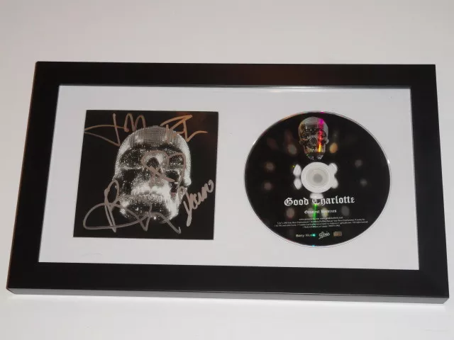 GOOD CHARLOTTE SIGNED FRAMED GREATEST REMIXES CD COVER ALL 5