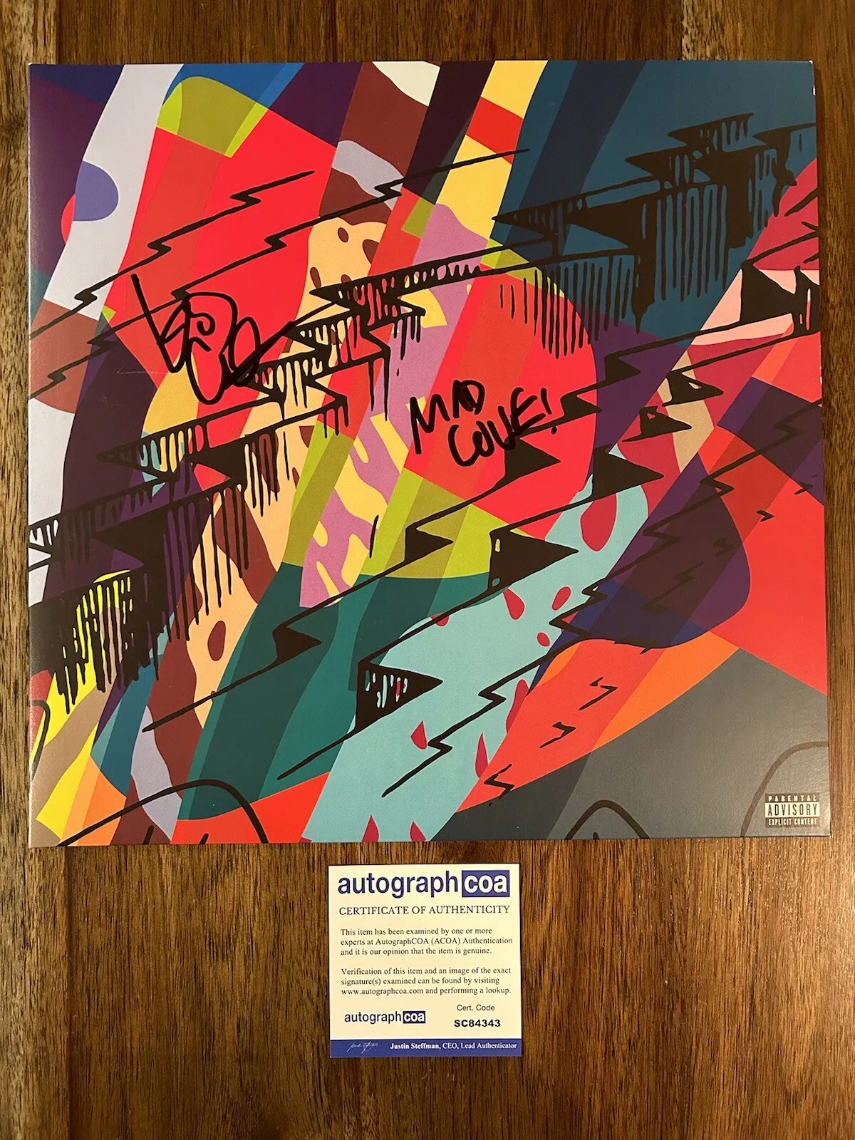Kid Cudi ‘Insano’ Signed Vinyl Album Rapper ACOA COA RARE PROOF