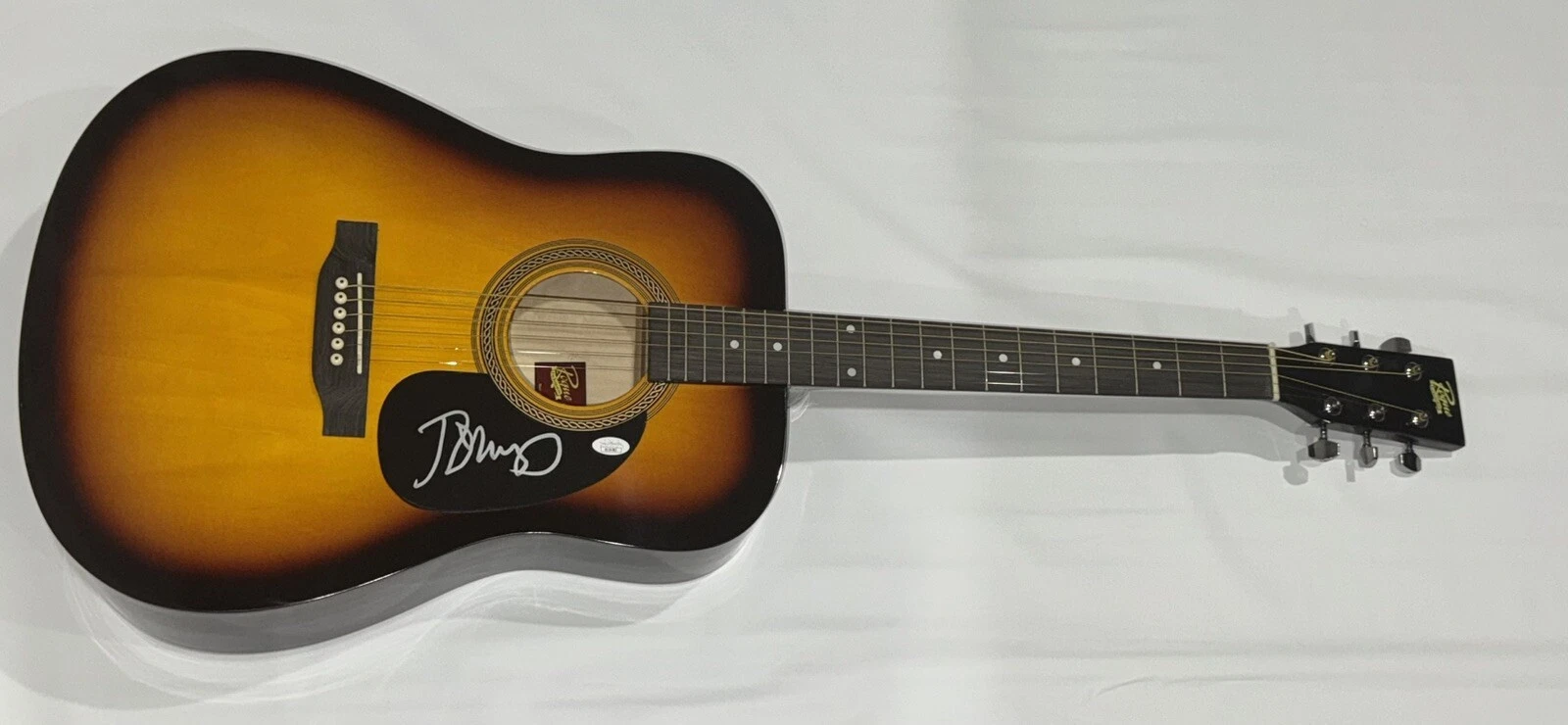 JOHN MELLENCAMP SIGNED SUNBURST ACOUSTIC GUITAR AUTOGRAPHED COUGAR JSA COA