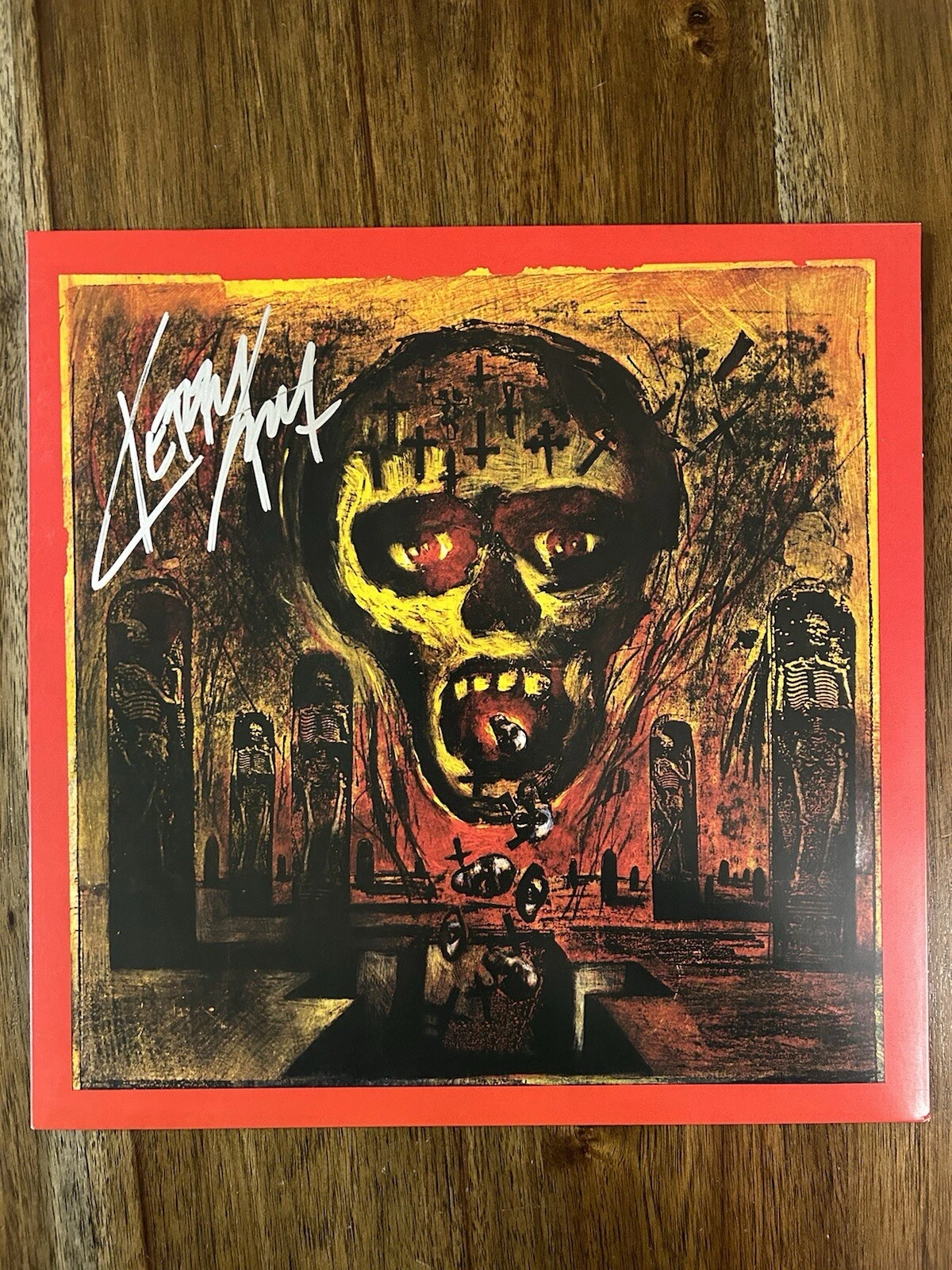 Kerry King ‘Slayer’ Band Signed Vinyl Album ‘Seasons In The Abyss’ PROOF