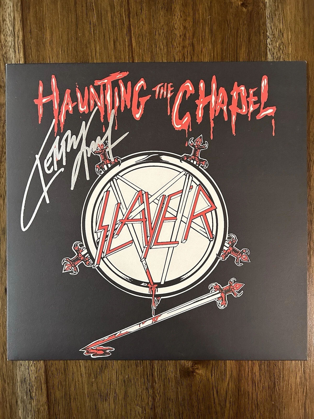 Kerry King ‘Slayer’ Band Signed Vinyl Album ‘Haunting The Chapel’ PROOF