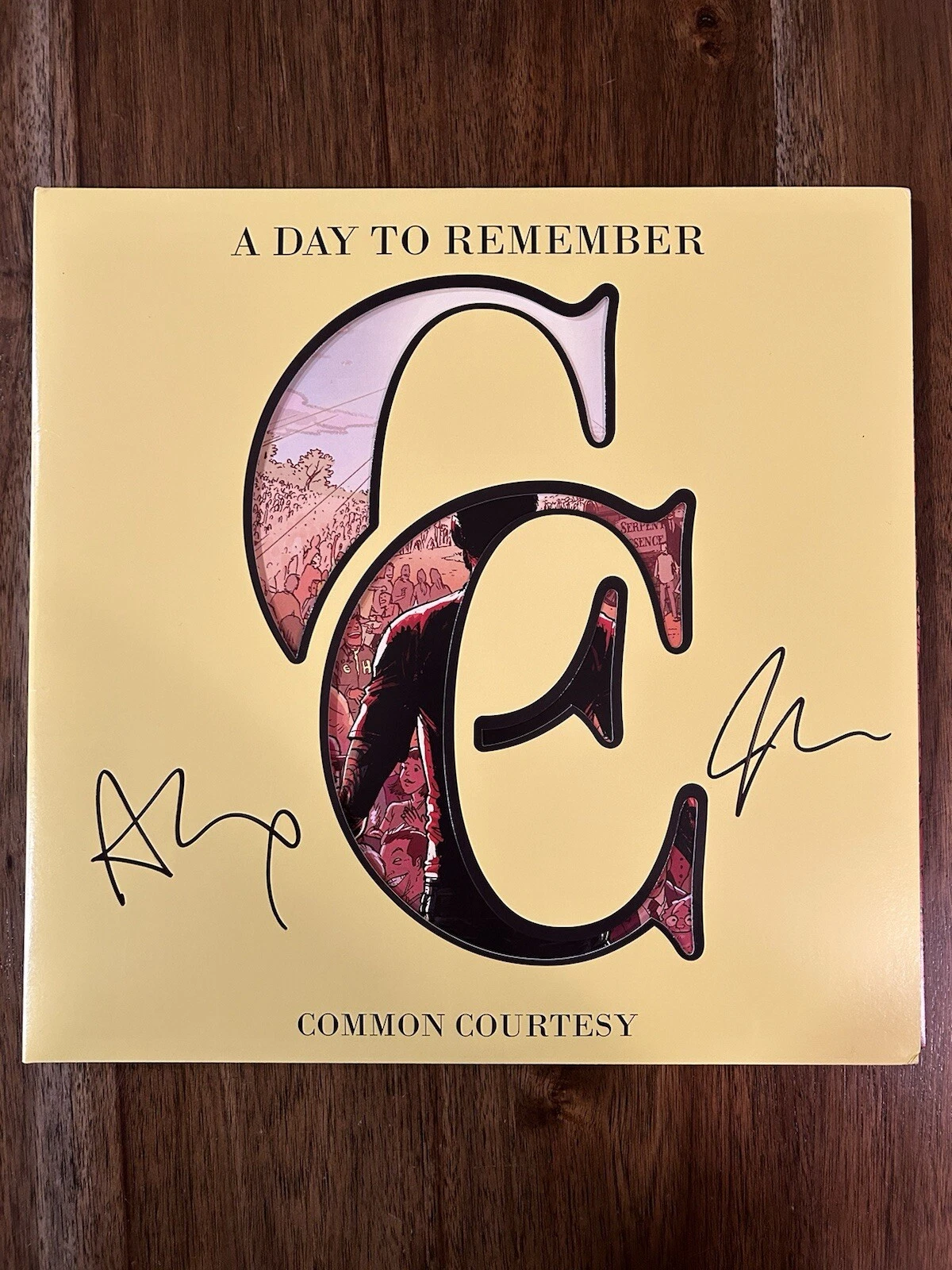 ‘A DAY TO REMEMBER’ SIGNED VINYL ALBUM COMMON COURTESY JEREMY MCKINNON & ALEX COLLECTIBLE MEMORABILIA