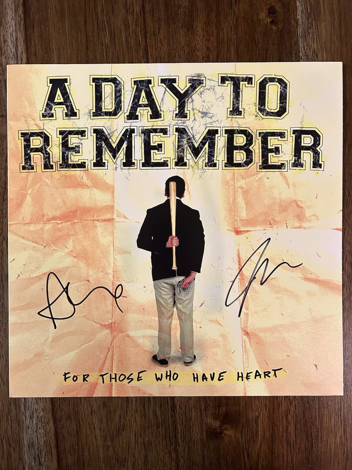 ‘A DAY TO REMEMBER’ BAND SIGNED VINYL ALBUM ‘JEREMY MCKINNON & ALEX’ COLLECTIBLE MEMORABILIA