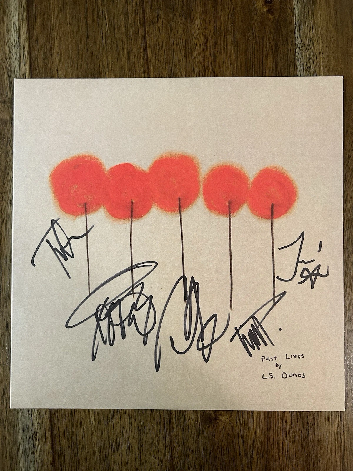 ‘L.S. Dunes’ Full Band Signed Vinyl Album ‘Past Lives’ Anthony Green +4