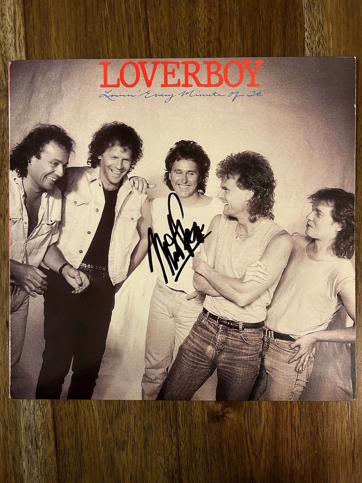 ‘Mike Reno’ Loverboy Band Lead Singer Signed Vinyl Album ‘Lovin’ Every Minute’