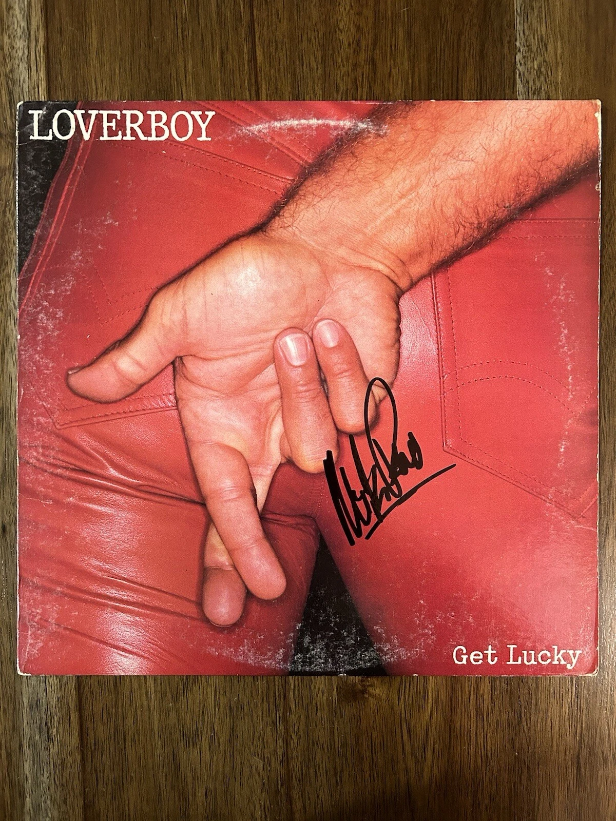 ‘Mike Reno’ Loverboy Band Lead Singer Signed Vinyl Album ‘Get Lucky’
