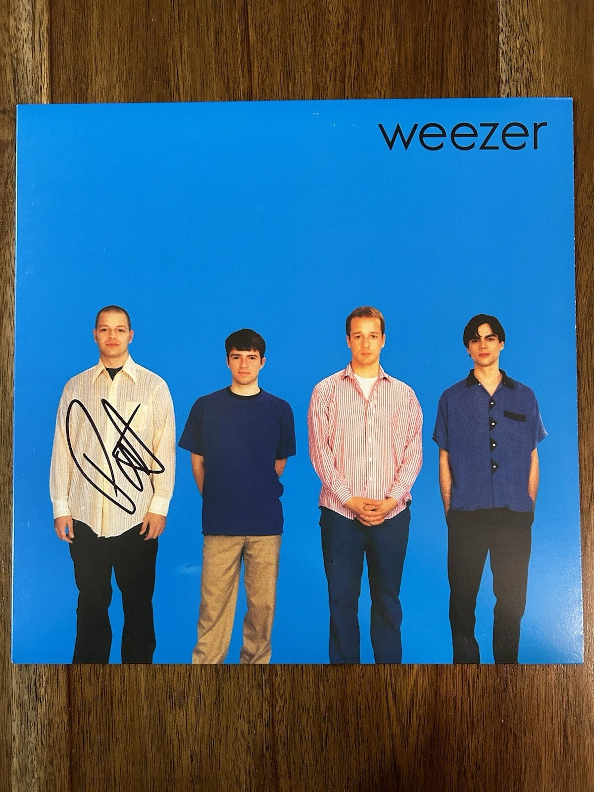 Patrick Wilson ‘Weezer’ Drummer Band Signed Vinyl Album ‘Blue Album’ Pat