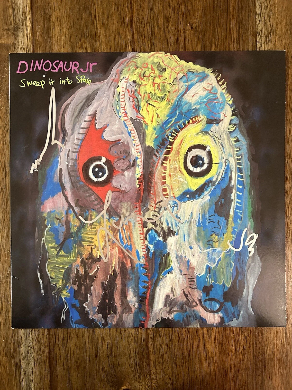 ‘Dinosaur Jr.’ Band Signed Vinyl Album ‘Sweep It Into Space’ ‘J Mascis’ +2