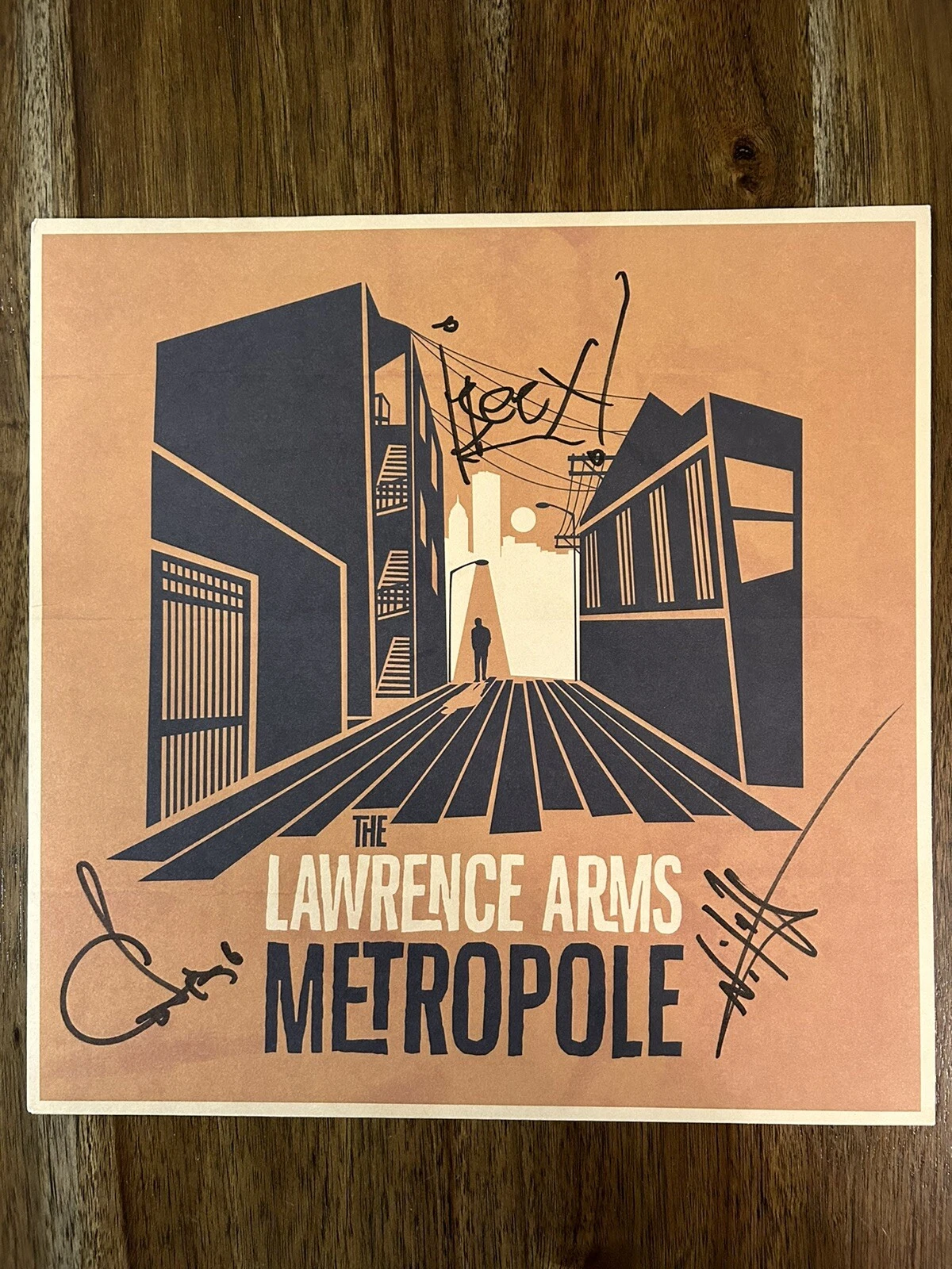 ‘The Lawrence Arms’ Full Band Signed Vinyl Album ‘Metropole’ +3