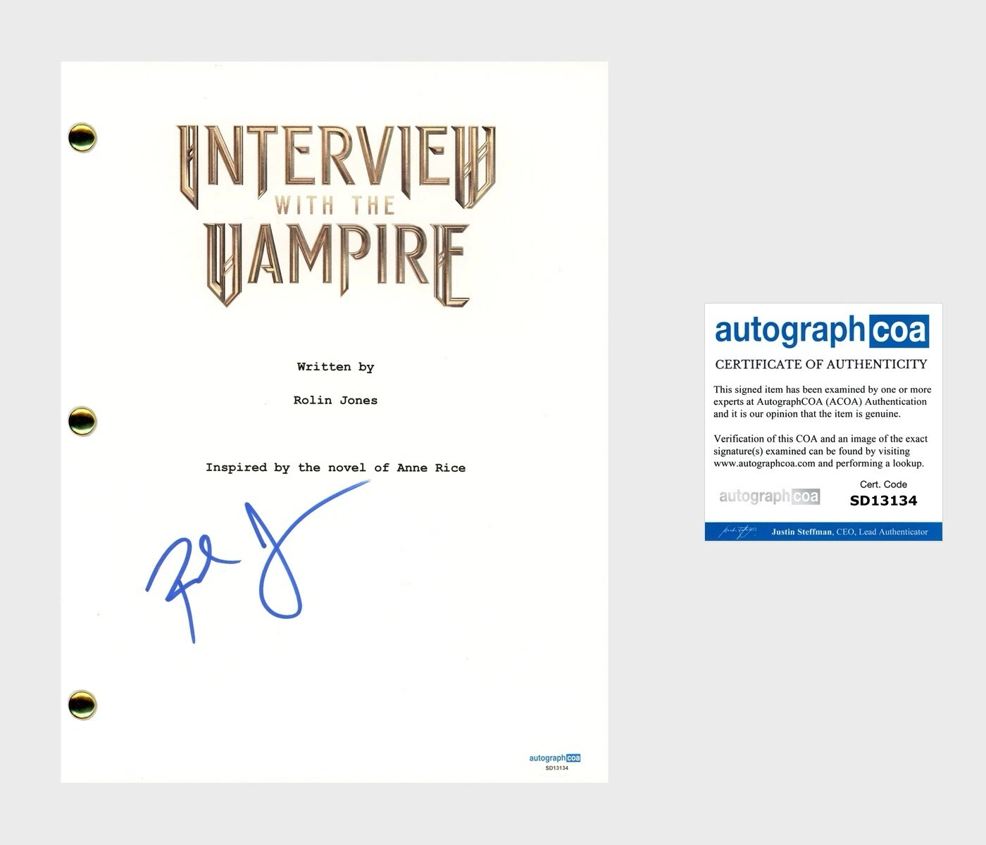 Rolin Jones ‘Interview With The Vampire’ Creator Signed Full Pilot Script ACOA