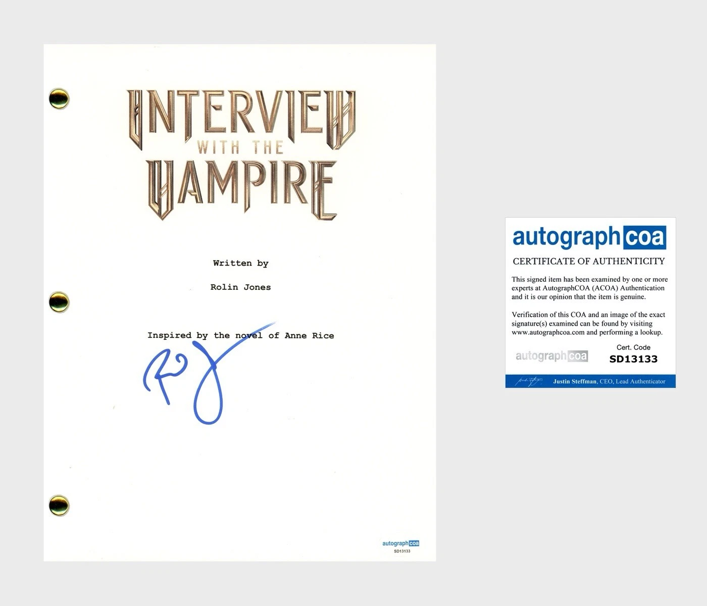 Rolin Jones ‘Interview With The Vampire’ Creator Signed Full Pilot Script ACOA