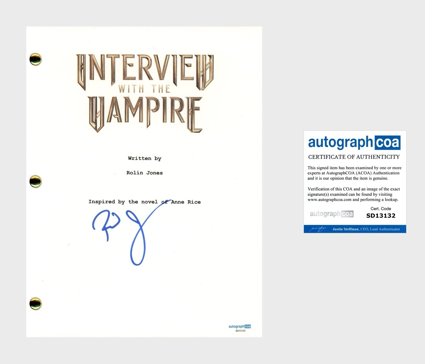Rolin Jones ‘Interview With The Vampire’ Creator Signed Full Pilot Script ACOA