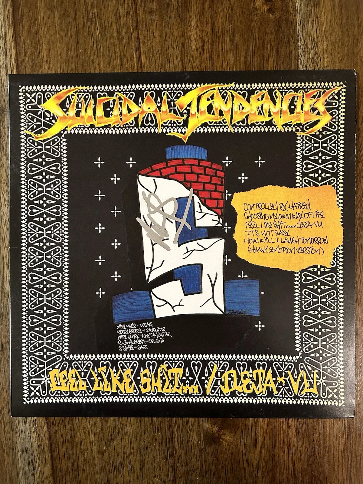 Mike Muir ‘Suicidal Tendencies’ Signed Vinyl Album Controlled By Hatred Beckett