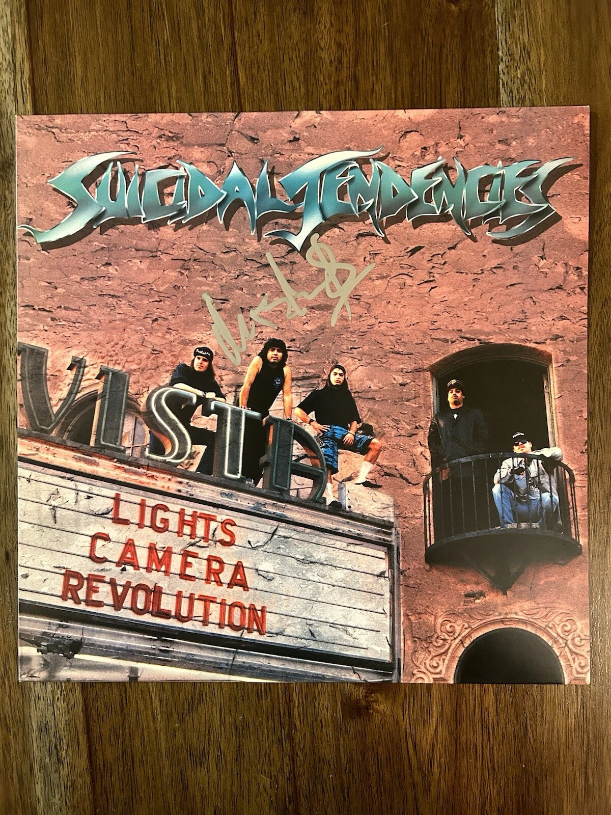 Mike Muir ‘Suicidal Tendencies’ Signed Vinyl Album ‘Lights…Camera…’ Beckett